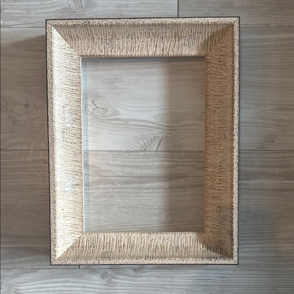 Cream Textured Picture Frame Accent
